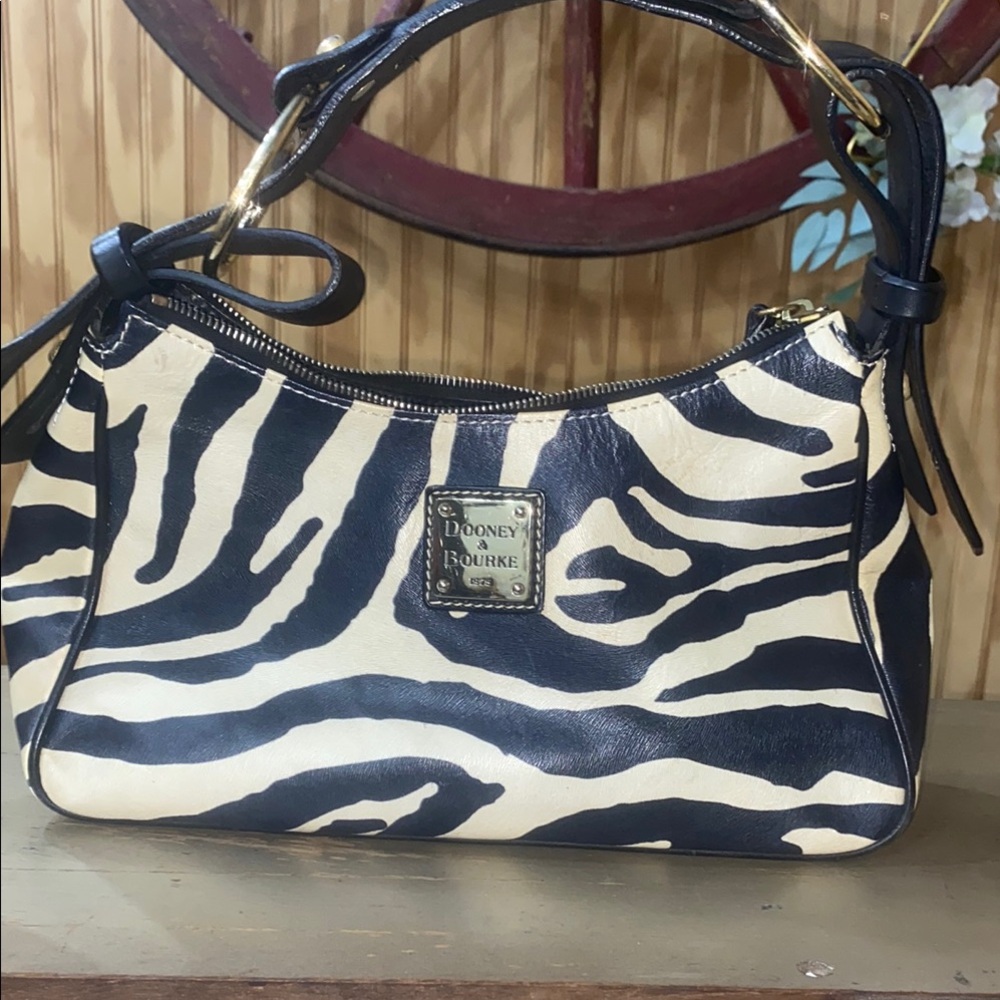 Dooney & Bourke Zebra Print Women's Bag - Black and Cream